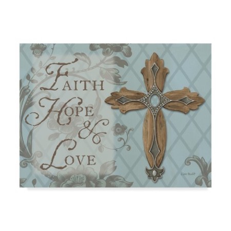 Lisa Audit 'Faith Hope Love Cross' Canvas Art,14x19